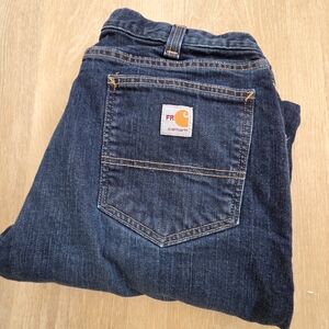 Carhartt Jeans Fr 2112 Flame Resistant Size 36x34 Blue